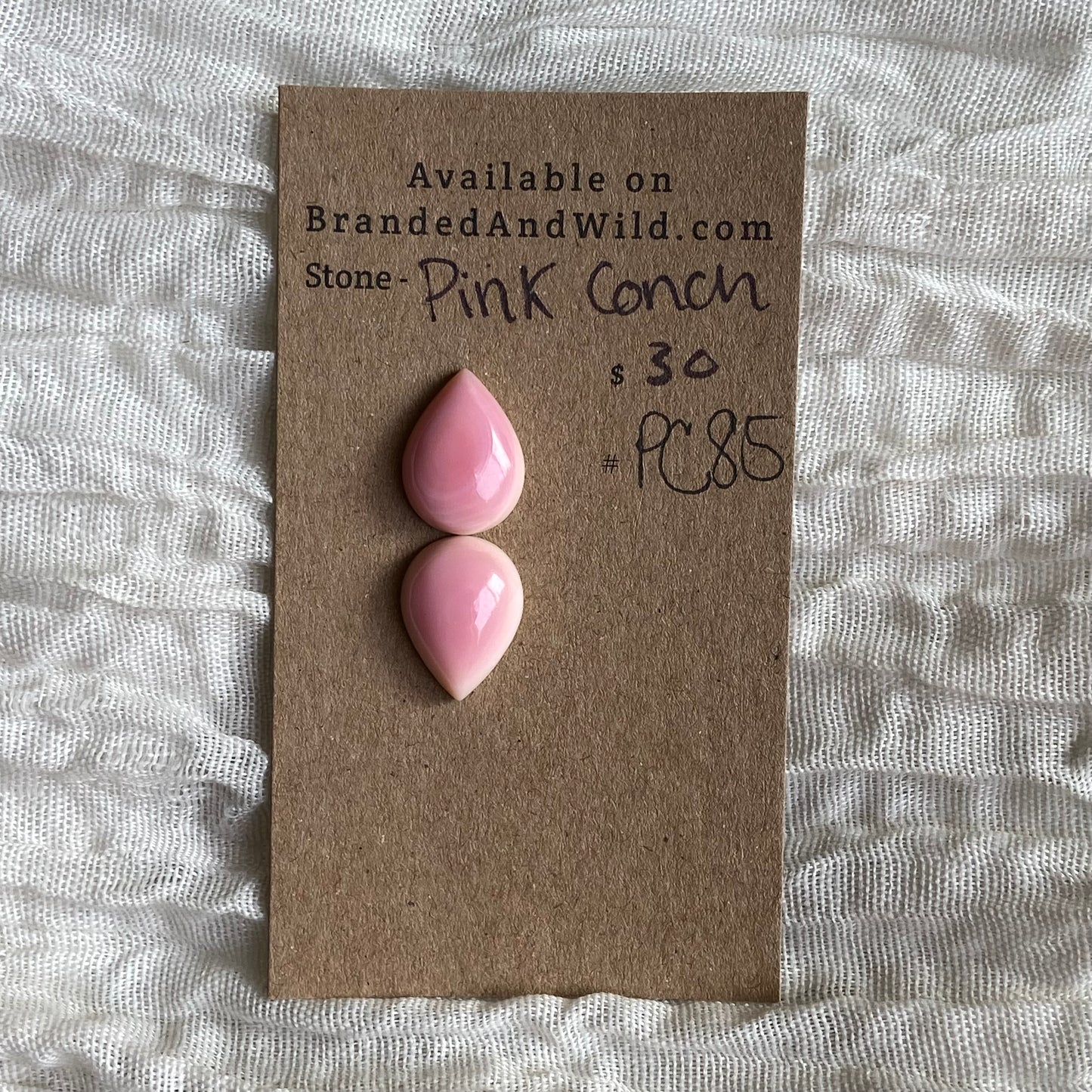 Pink Conch Cabochon - PC85 6385E9B4-579F-43ED-8839-CD5580C29BEC Brandedandwild.com