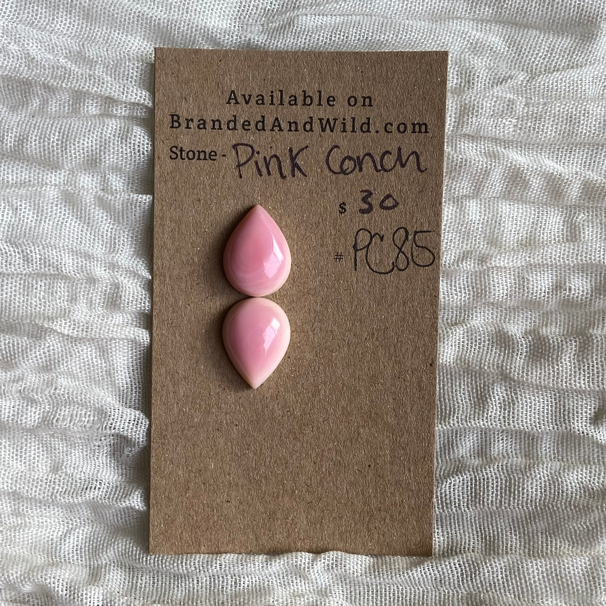 Pink Conch Cabochon - PC85 6385E9B4-579F-43ED-8839-CD5580C29BEC Brandedandwild.com