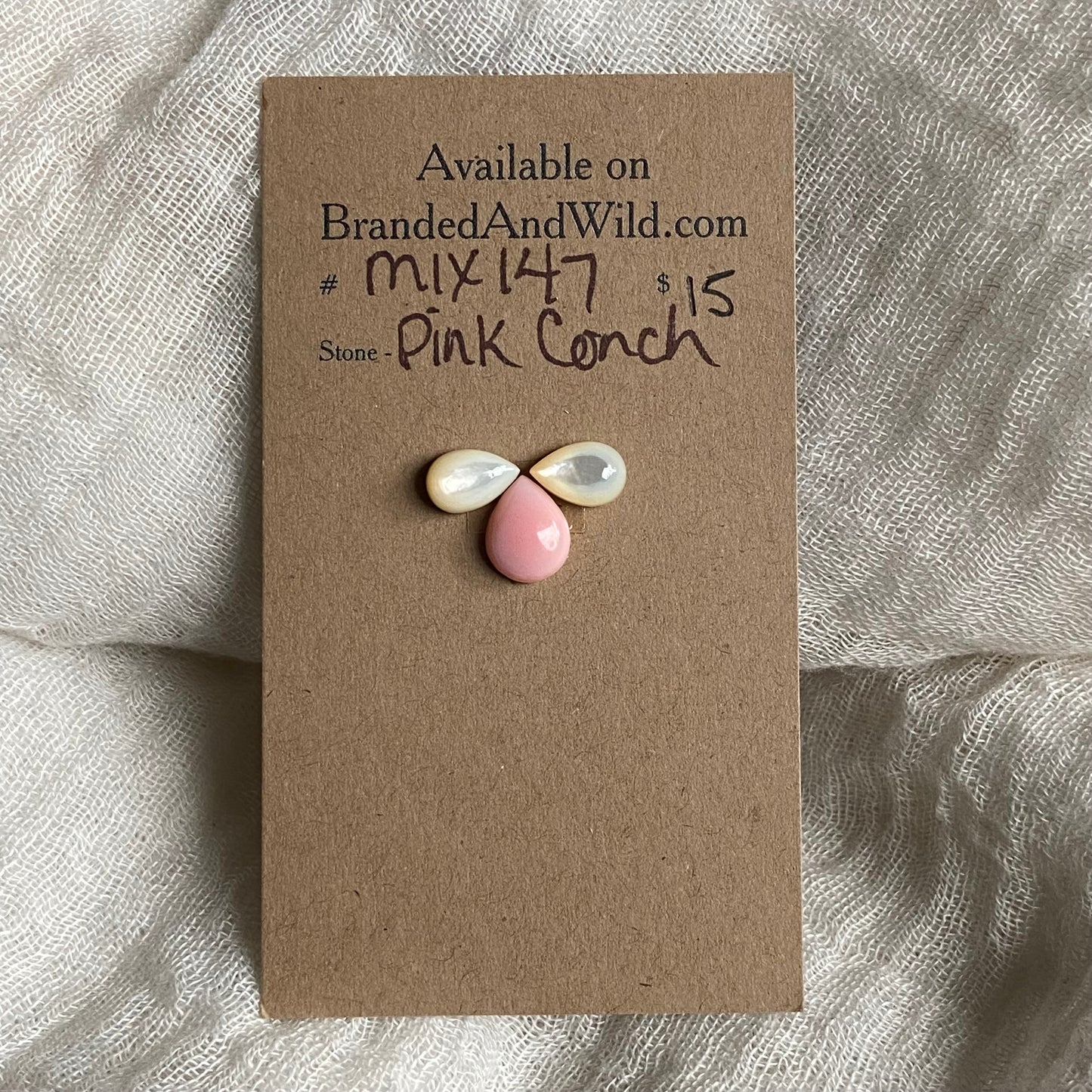 Pink Conch Mix Cabochon - MIX147 6397B0B1-54A2-41EB-AE42-63A8A9311379 Brandedandwild.com