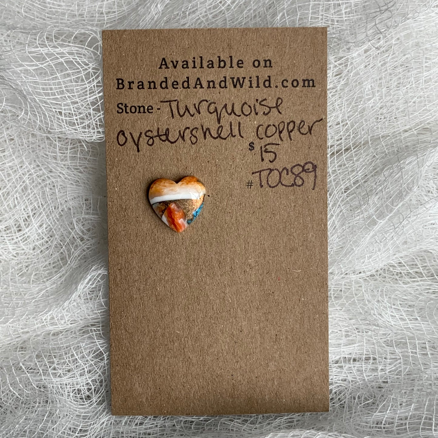 Turquoise, Oystershell, Copper Cabochon - TOC89