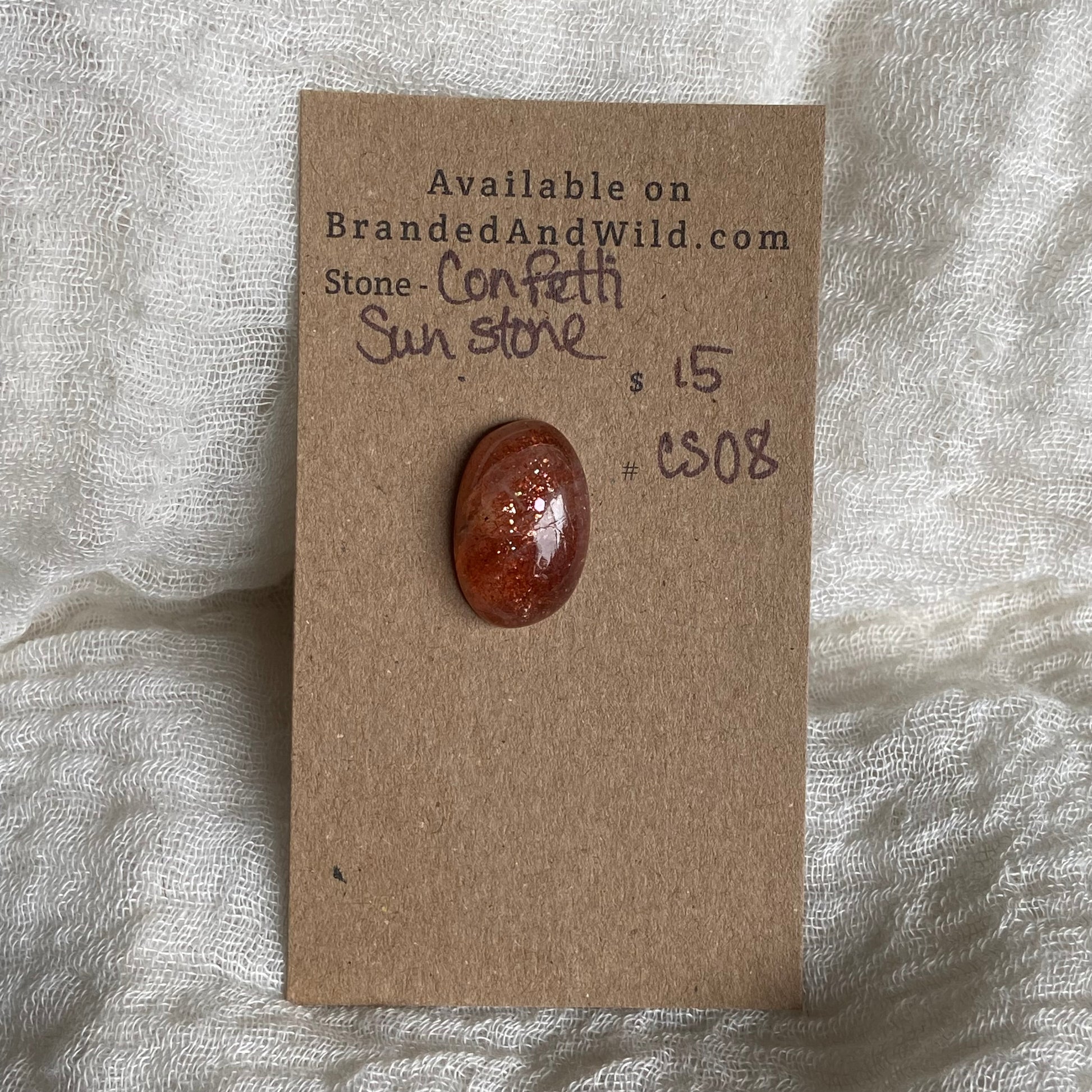 Confetti Sunstone Cabochon - CS08 63B472FB-A91A-46AF-A2DE-1CEAC83384F5 Brandedandwild.com