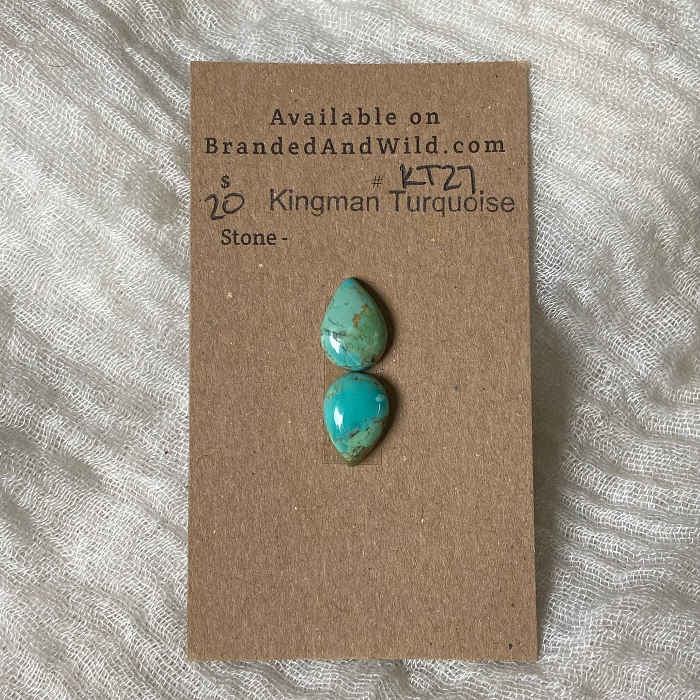 Kingman Turquoise Cabochon - KT27 63CFC39E-053B-4F71-BC9E-F42EB1502DCB Brandedandwild.com