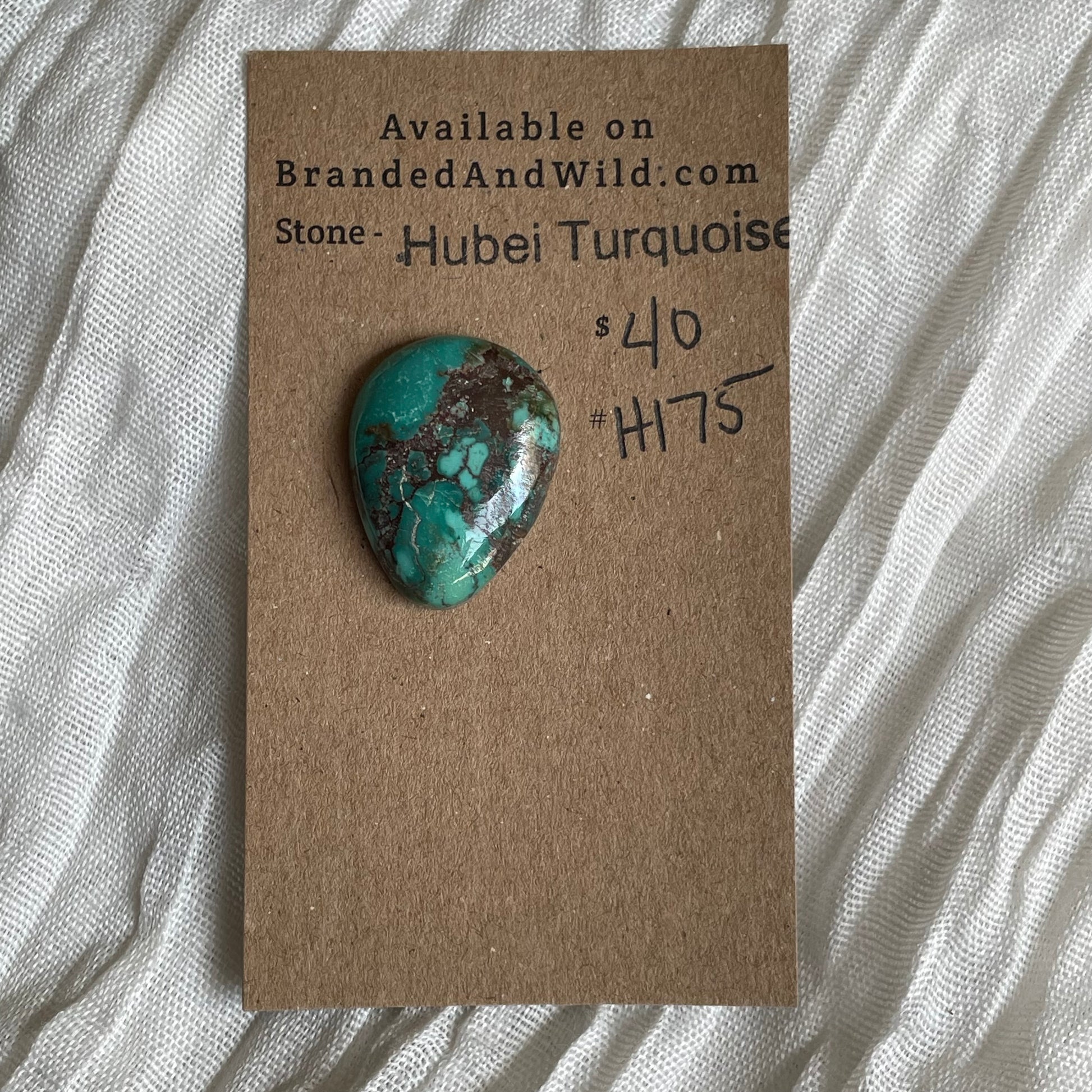 Hubei Turquoise Cabochon - H175 63DE8735-F040-4340-8AC7-04963D5B96C8 Brandedandwild.com