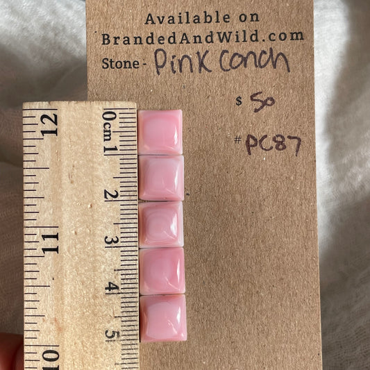Pink Conch Cabochon - PC87 63F41A3E-0CDD-4E49-9A86-AA8E50E658B5 Brandedandwild.com