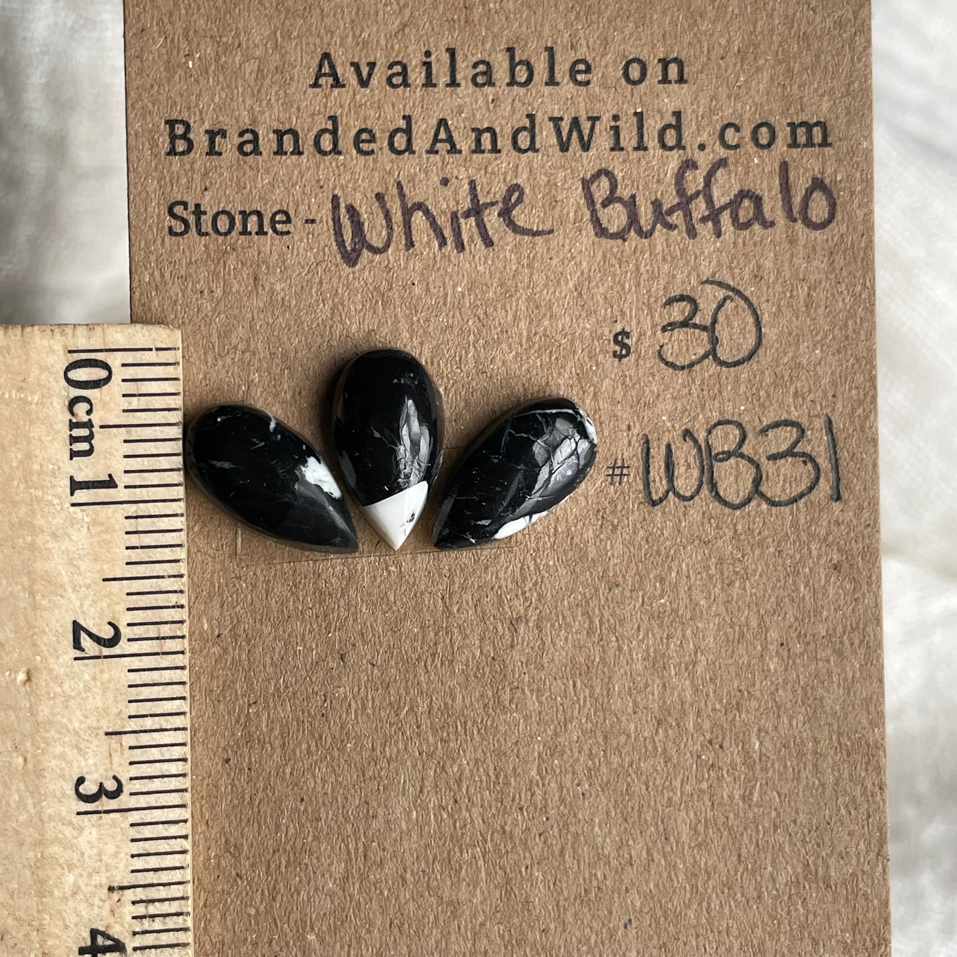 White Buffalo Cabochon - WB31 63F92D61-8F7E-46A6-AD6A-EA8DA1DCF6C7 Brandedandwild.com