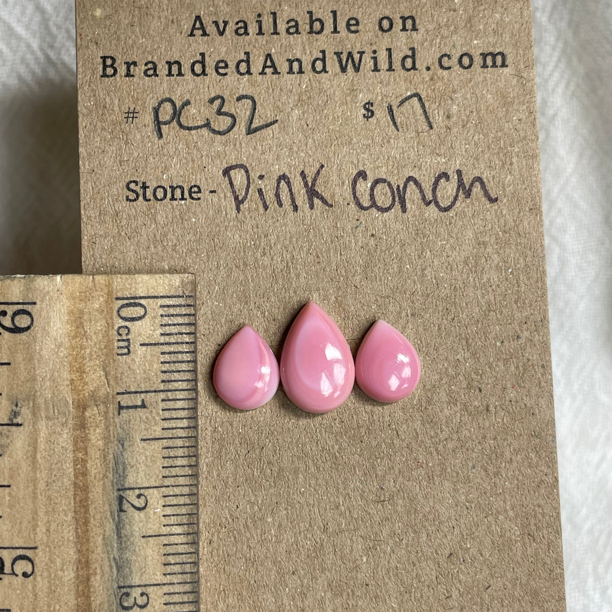 Pink Conch Cabochon - PC32 63FC8D47-862E-4D9D-AE1B-18A448C502D1 Brandedandwild.com