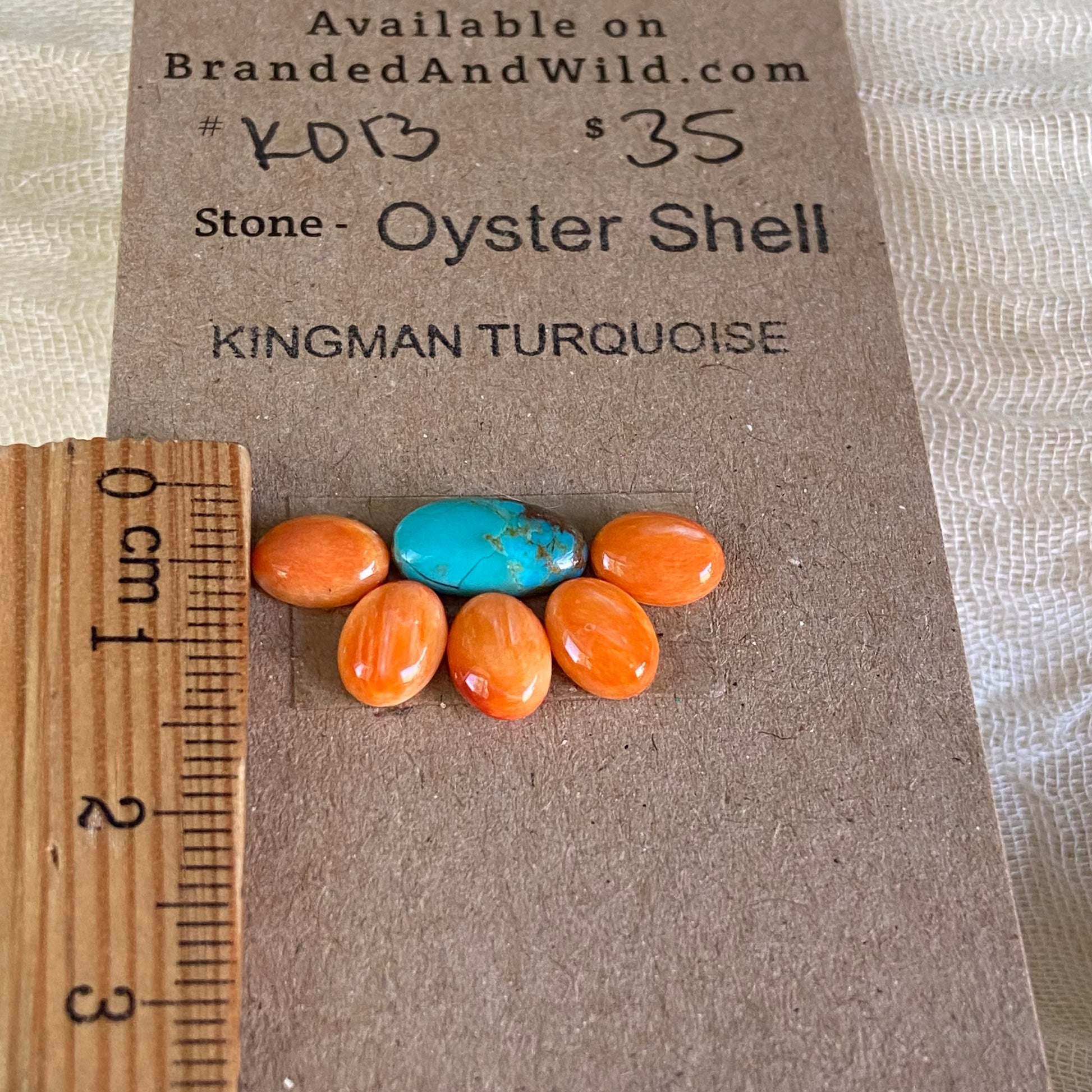 Oystershell / Kingman Turquoise Cabochon - K013 64047BDA-FE37-4263-8409-C35794B3CC30 Brandedandwild.com