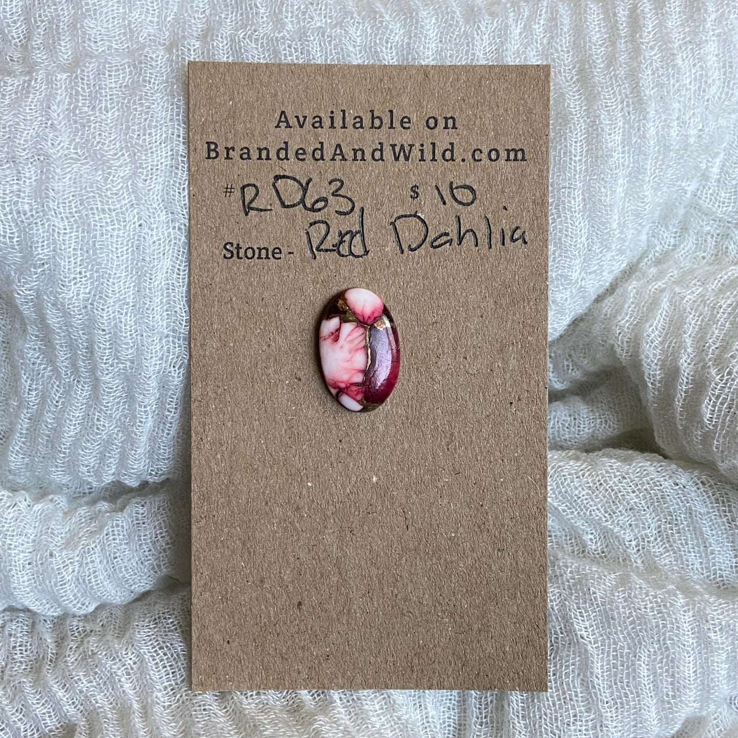 Red Dahlia Cabochon - RD63