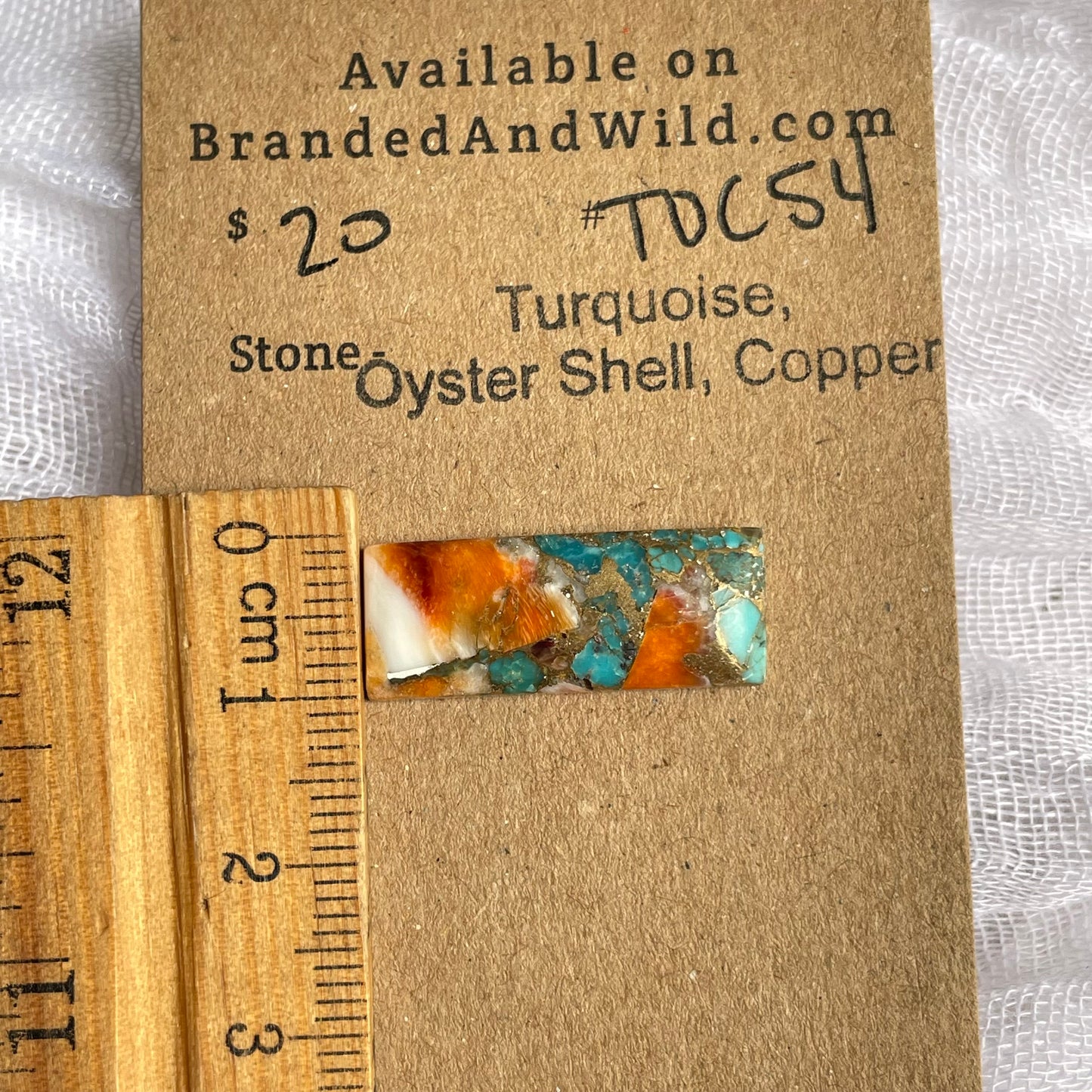 Turquoise, Oyster Shell, Copper Cabochon - TOC54 644C56E2-C543-4F4F-8C6A-D2B63A657A2B Brandedandwild.com
