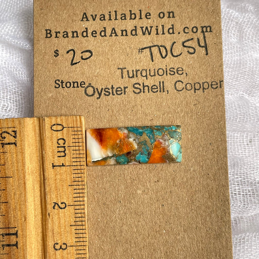 Turquoise, Oyster Shell, Copper Cabochon - TOC54 644C56E2-C543-4F4F-8C6A-D2B63A657A2B Brandedandwild.com