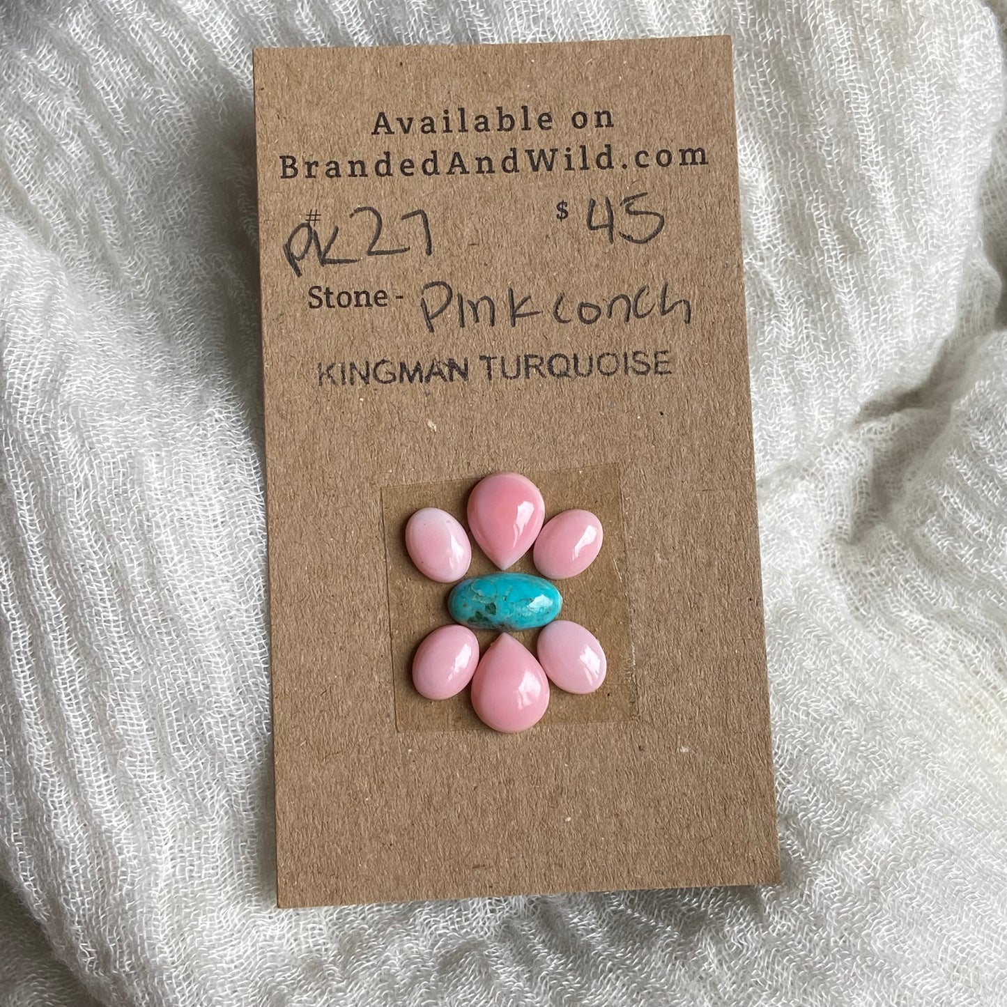 Pink Conch / Kingman Cabochon - PK22