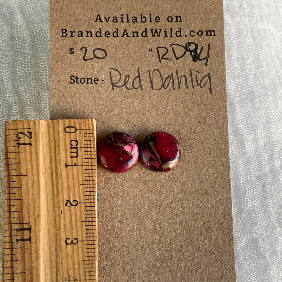 Red Dahlia Cabochon - RD94