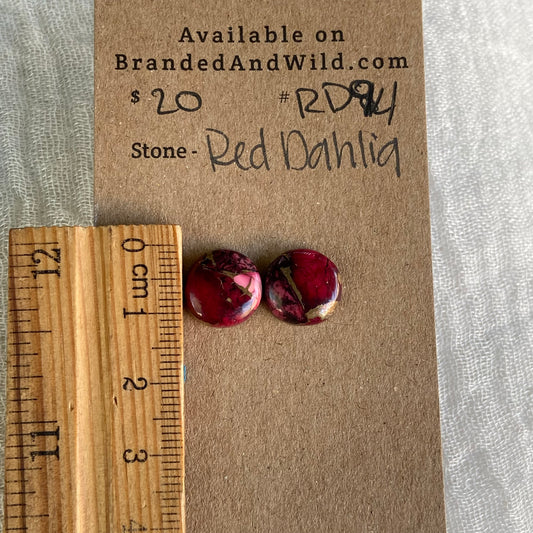 Red Dahlia Cabochon - RD94