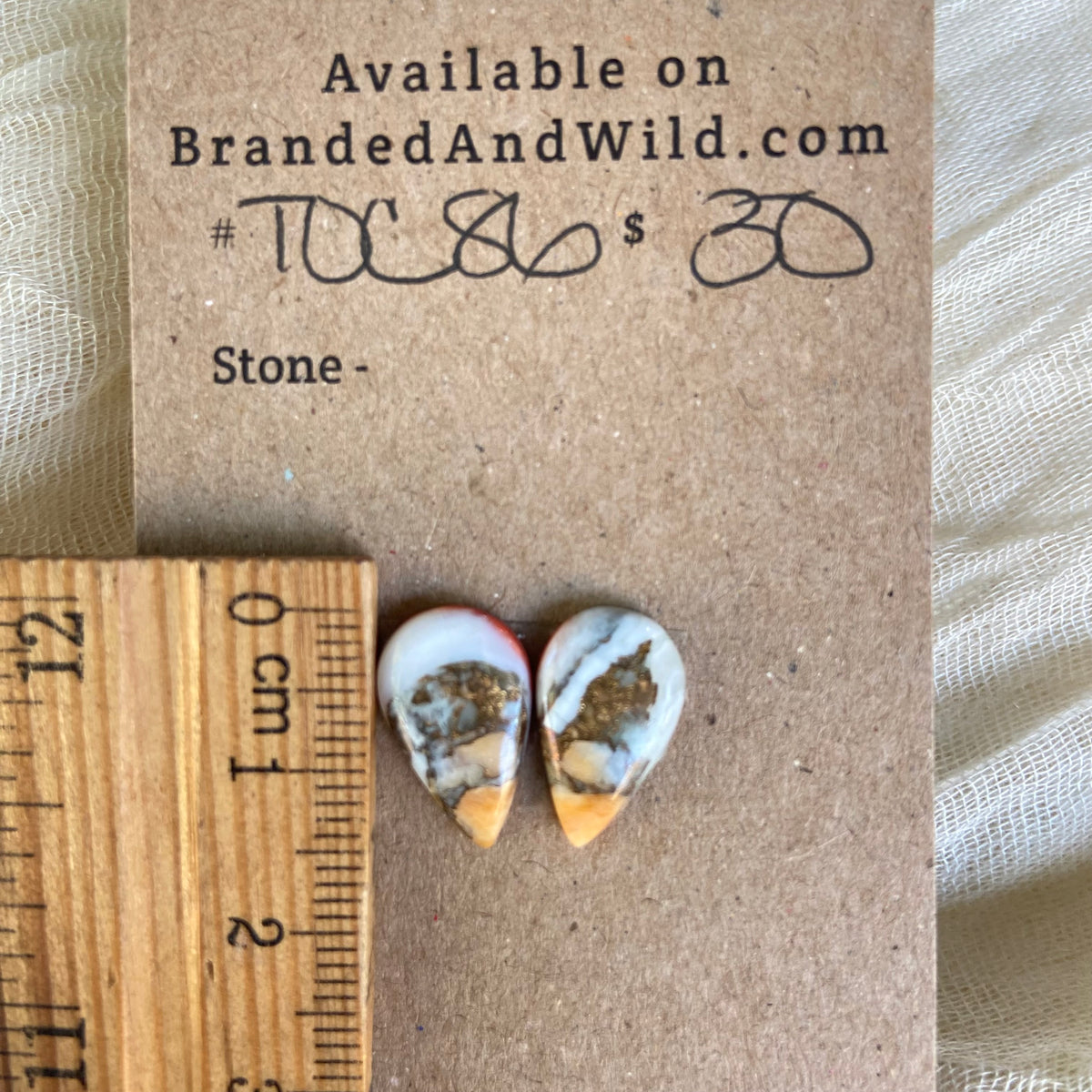 Turquoise, Oyster Shell, Copper Cabochon - TOC86 648C58AB-2C1B-4C02-AC28-0DE4B2D1D29C Brandedandwild.com