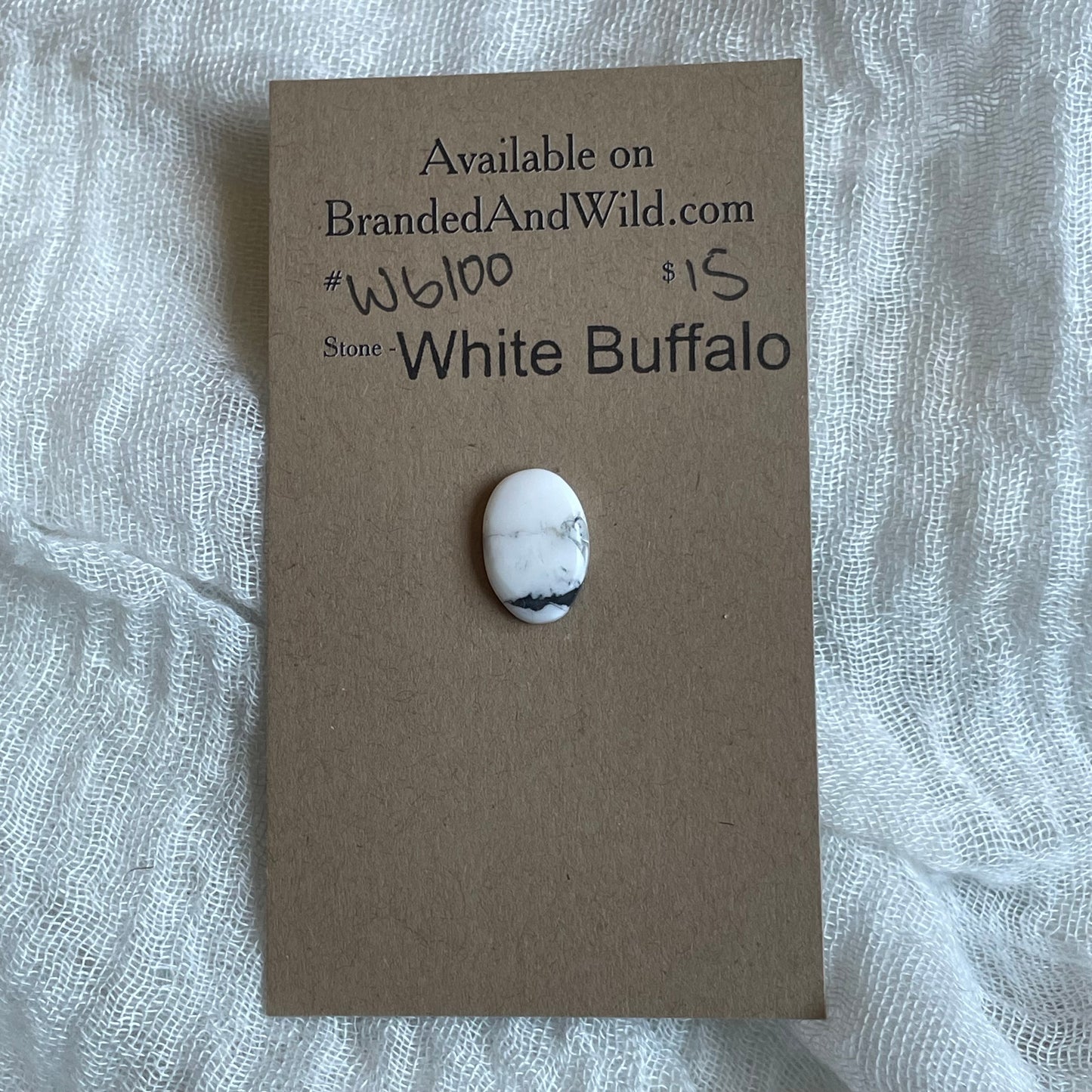 White Buffalo Cabochon - WB100