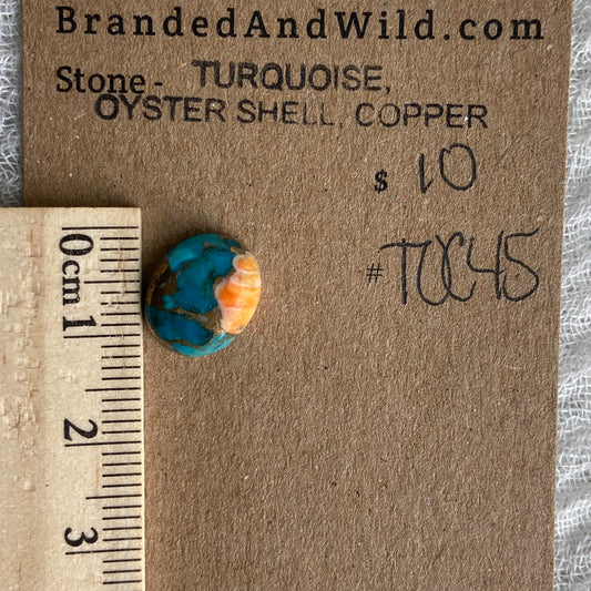 Turquoise, Oyster Shell, Copper - TOC45