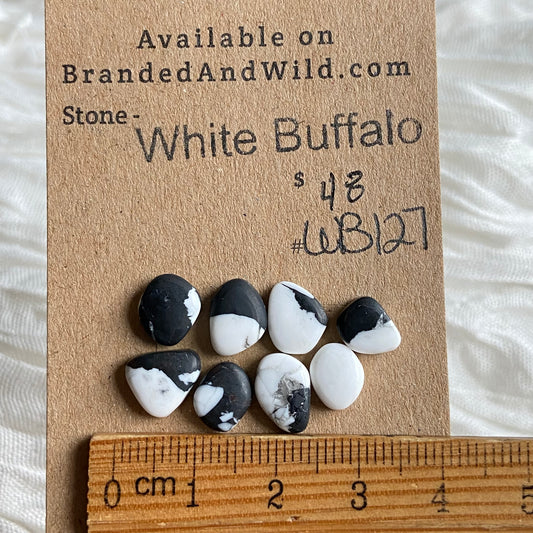 White Buffalo Cabochon - WB127 64C3C19C-D671-4429-800B-F46A3D75796B Brandedandwild.com