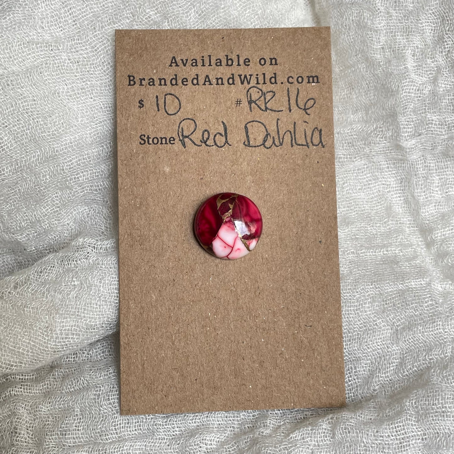 Red Dahlia Cabochon - RD16 64D45FAE-D540-4ED4-B9AD-9B0839E6642E Brandedandwild.com