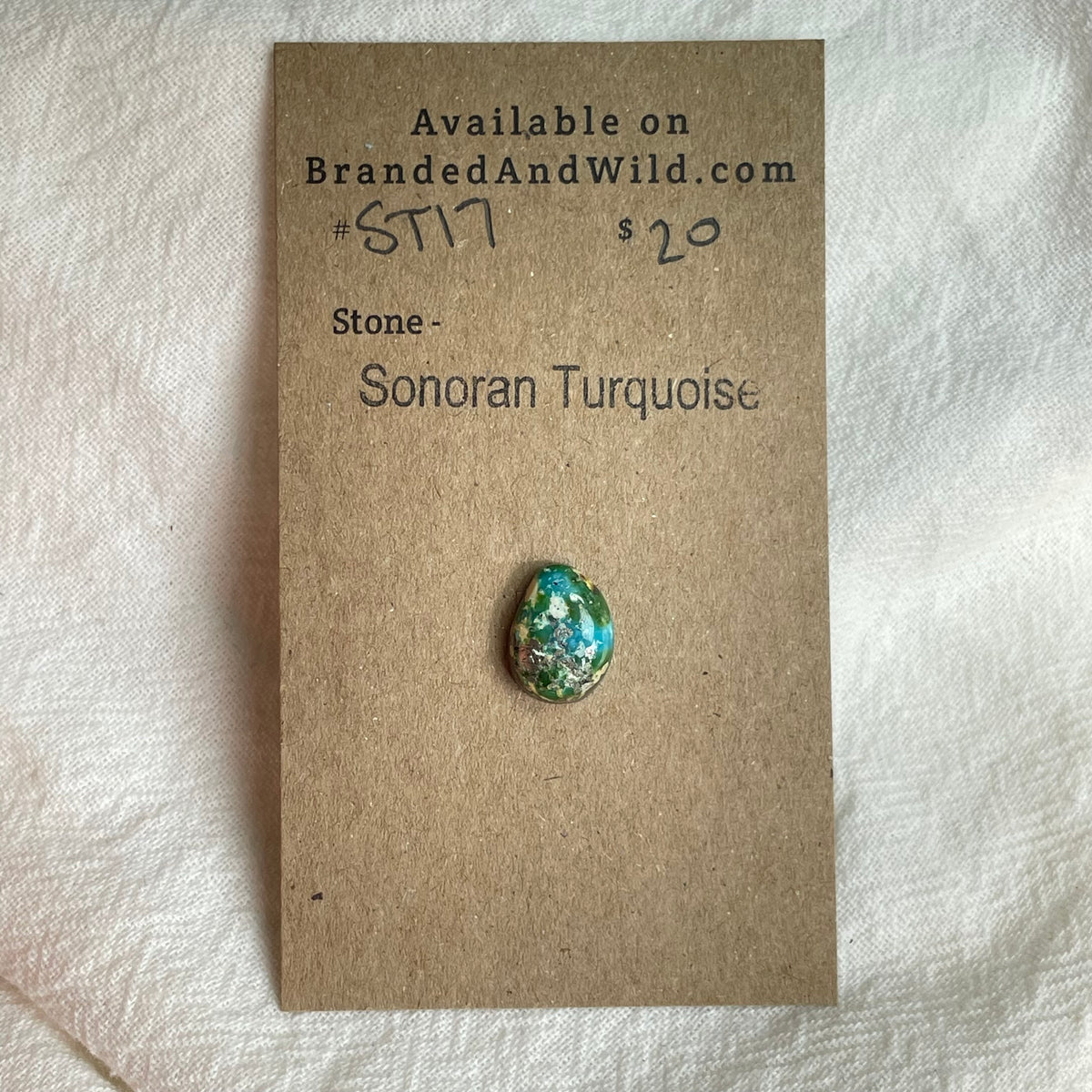 Sonoran Turquoise Cabochon - ST17 651DDC1C-7D63-43F5-9CF0-95622F73611D Brandedandwild.com