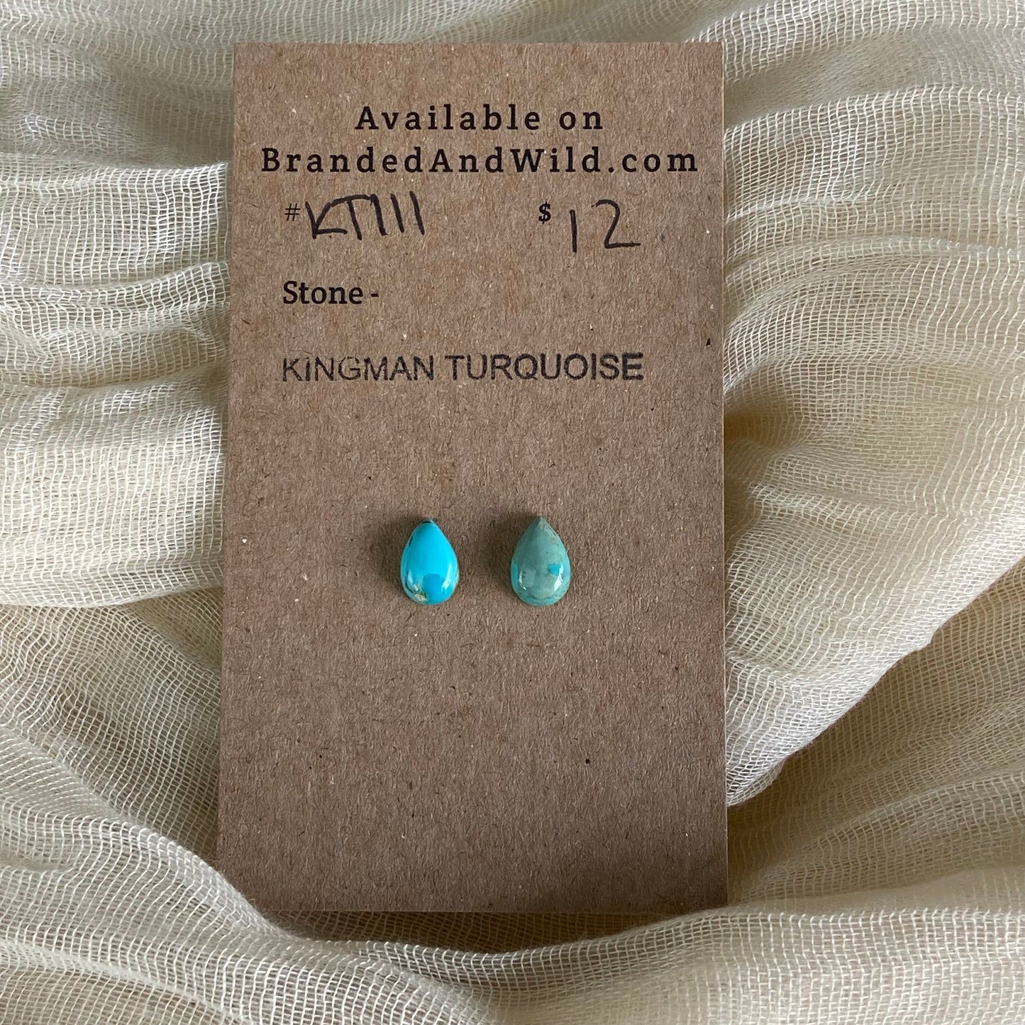 Kingman Turquoise Cabochon - KT111 652BFDA6-BE66-4E82-9C57-3E3F90C9B712 Brandedandwild.com