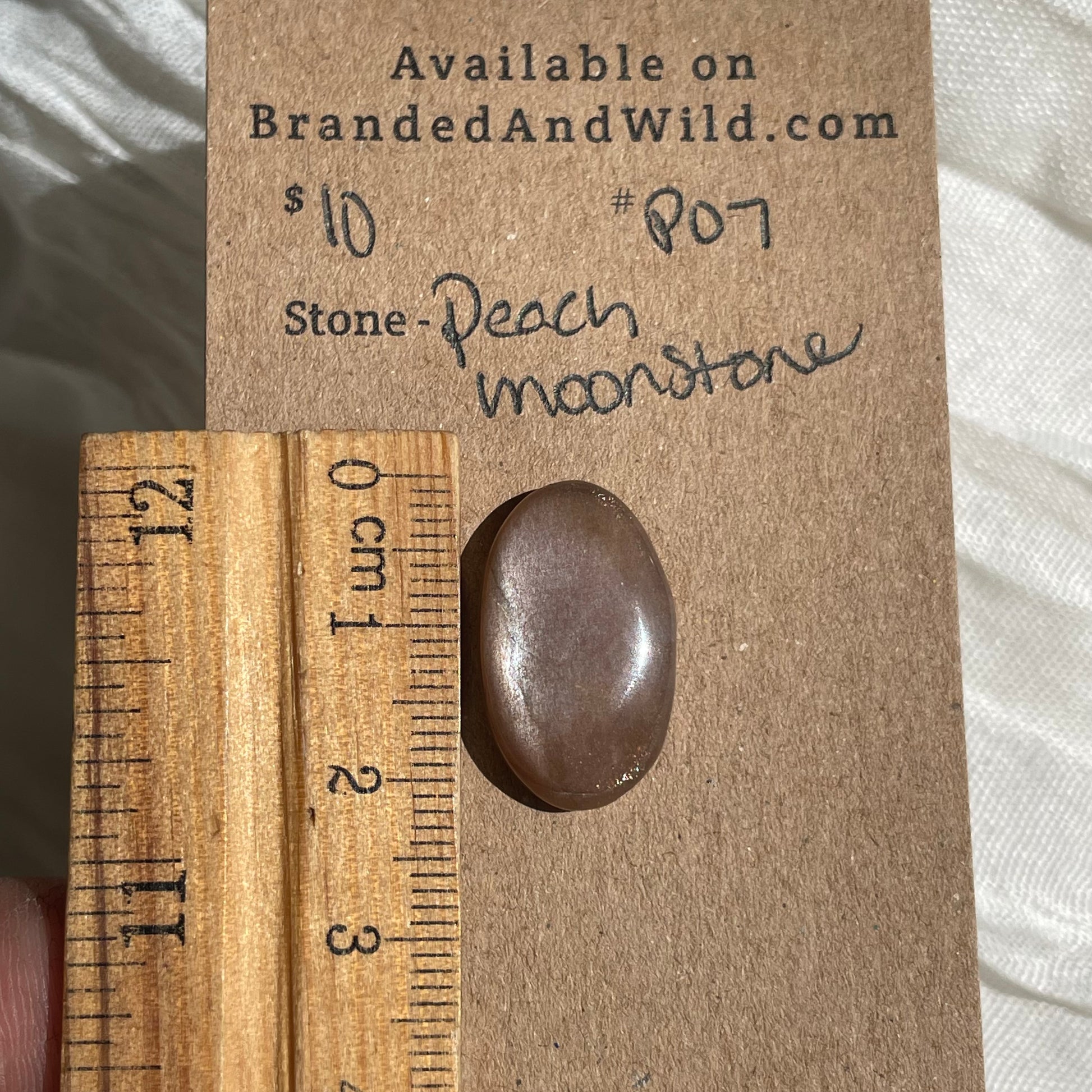 Peach Moonstone Cabochon - P07 6530377B-6828-4EB8-9D94-FAA1A82D9472 Brandedandwild.com