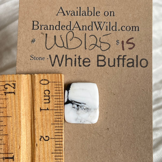 White Buffalo Cabochon - WB125 65308491-65A4-4515-A60B-42F160616651 Brandedandwild.com