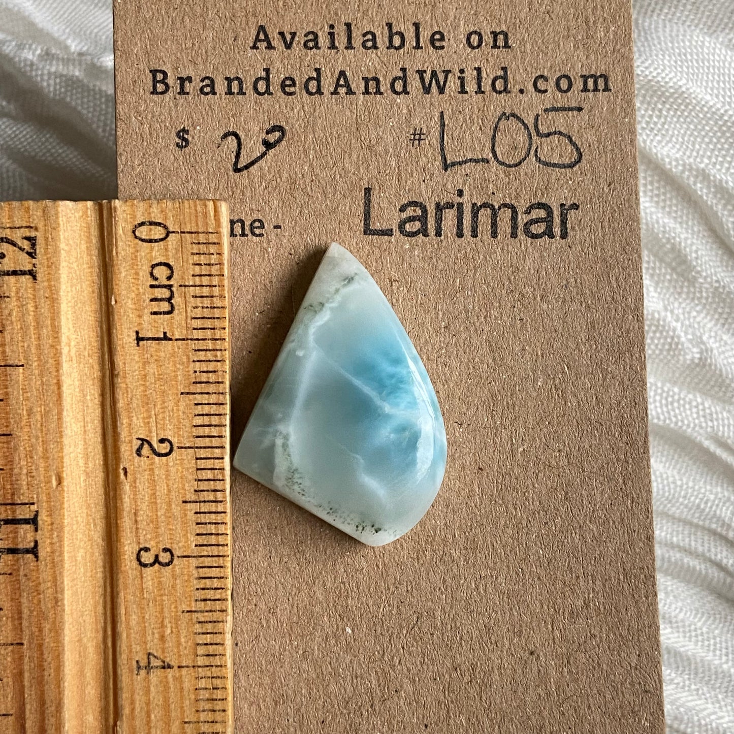 Larimar Cabochon - L05 65541759-9A78-44F1-BCC9-9F39D1C7E049 Brandedandwild.com