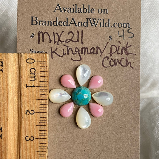 Kingman Mix Cabochon - MIX211 657CAB1C-10B3-4873-956B-9FC8D1339ED7 Brandedandwild.com