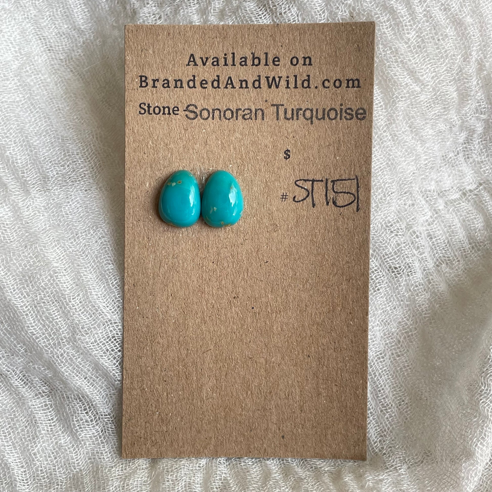 Sonoran Turquoise Cabochon - ST151 65858CA1-4489-4E6D-BE0B-3A5ACD951269 Brandedandwild.com