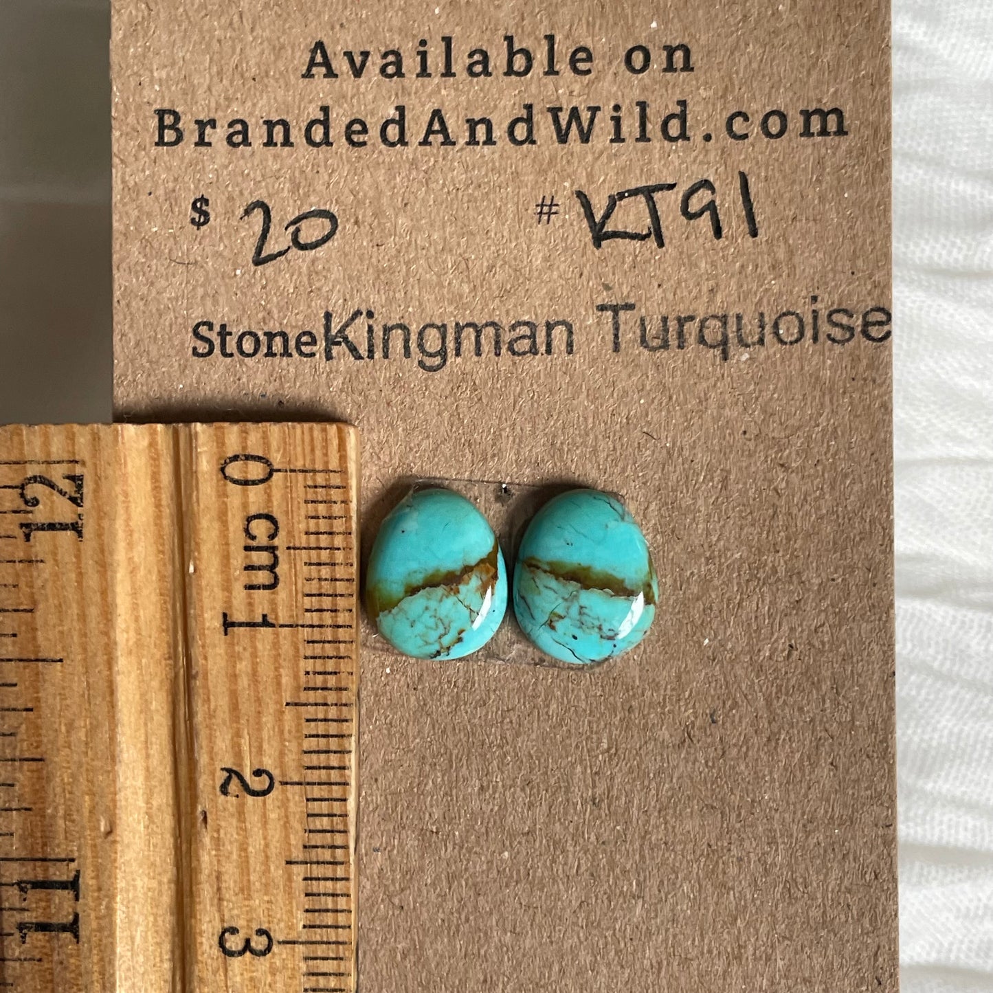 Kingman Turquoise Cabochon - KT91 658AFA6B-9F24-4030-A1AC-F7A4F76F0B47 Brandedandwild.com