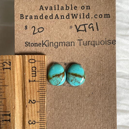 Kingman Turquoise Cabochon - KT91 658AFA6B-9F24-4030-A1AC-F7A4F76F0B47 Brandedandwild.com