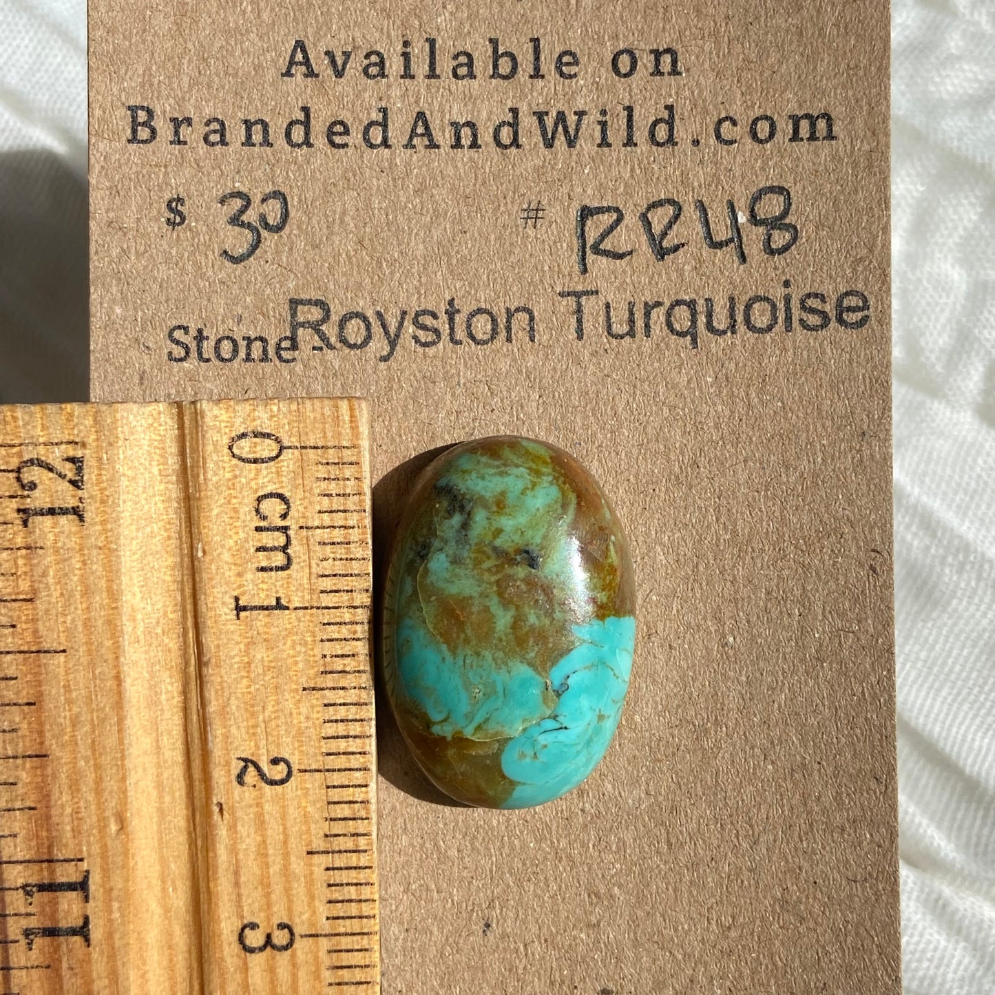 Royston Ribbon Turquoise Cabochon RR48 65998847-7707-4455-BE92-1A94ECC304DF Brandedandwild.com
