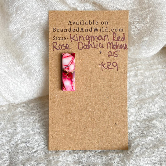 Kingman Red Dahlia Rose Mohave Cabochon - KR9