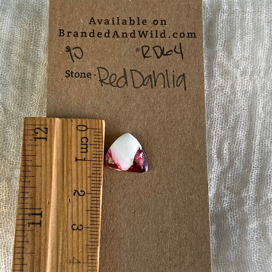 Red Dahlia Cabochon - RD64