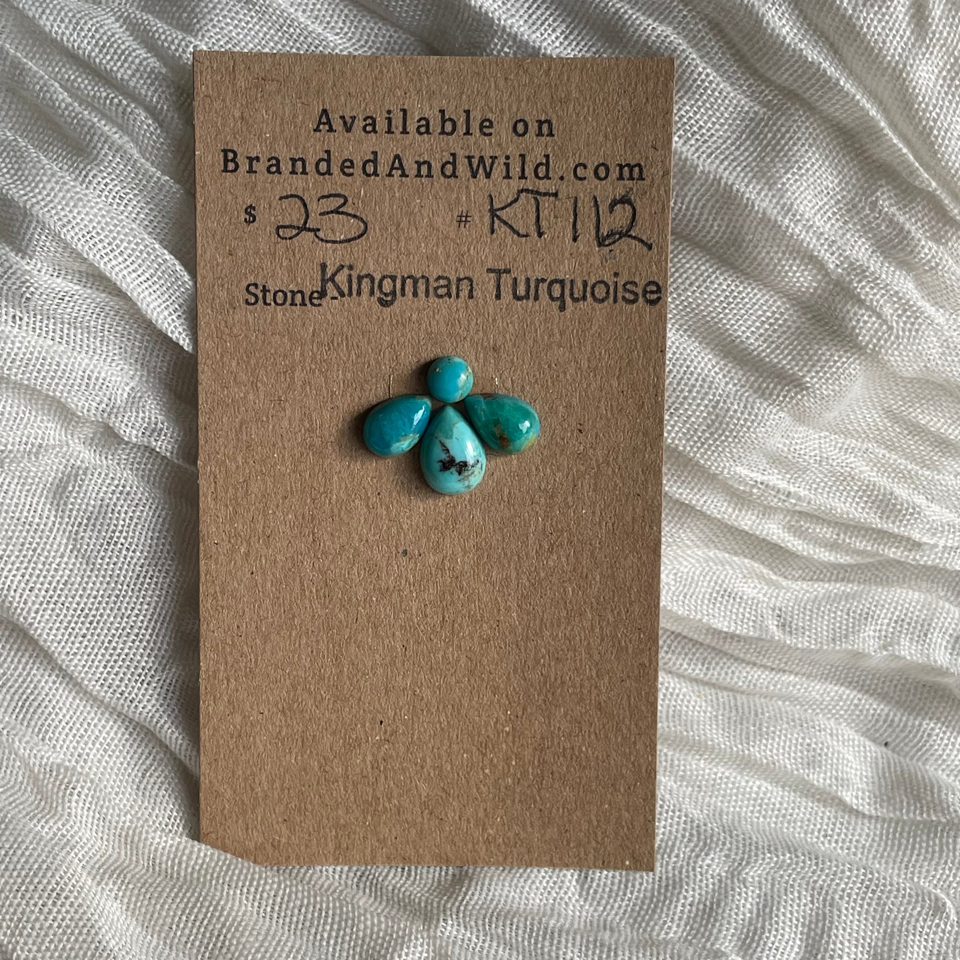 Kingman Turquoise Cabochon - KT112 65E750D2-7247-475B-BAD4-1DBFB98510C0 Brandedandwild.com