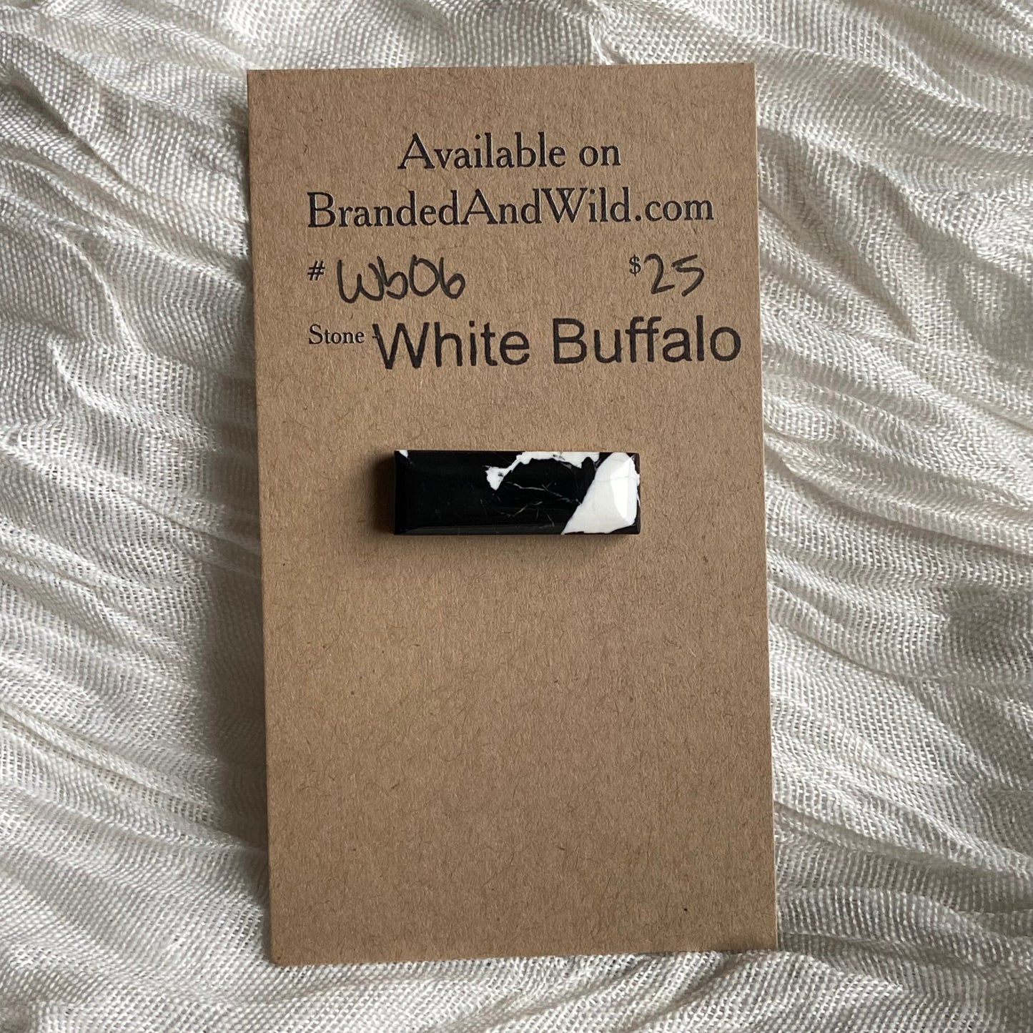 White Buffalo Cabochon - WB06 65FE3777-AA0D-4F02-A31E-198346A1A974 Brandedandwild.com