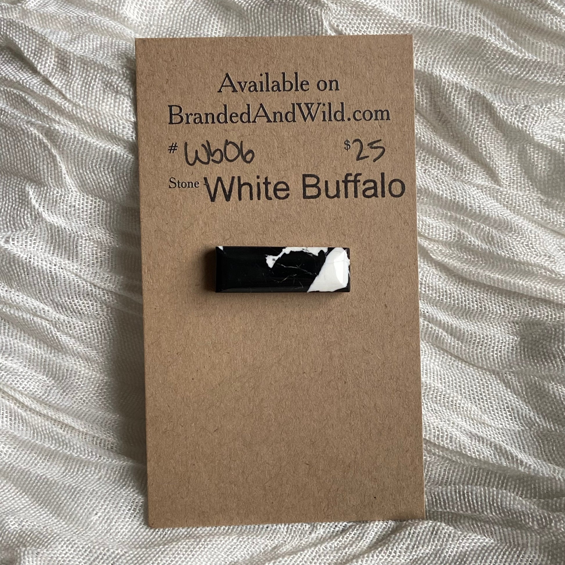 White Buffalo Cabochon - WB06 65FE3777-AA0D-4F02-A31E-198346A1A974 Brandedandwild.com