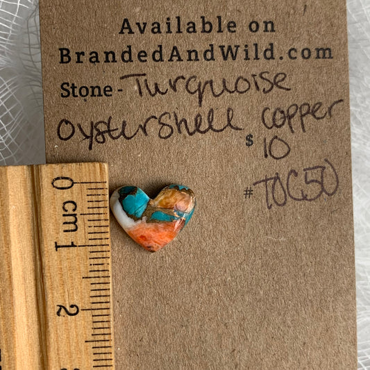 Turquoise, Oystershell, Copper Cabochon - TOC50