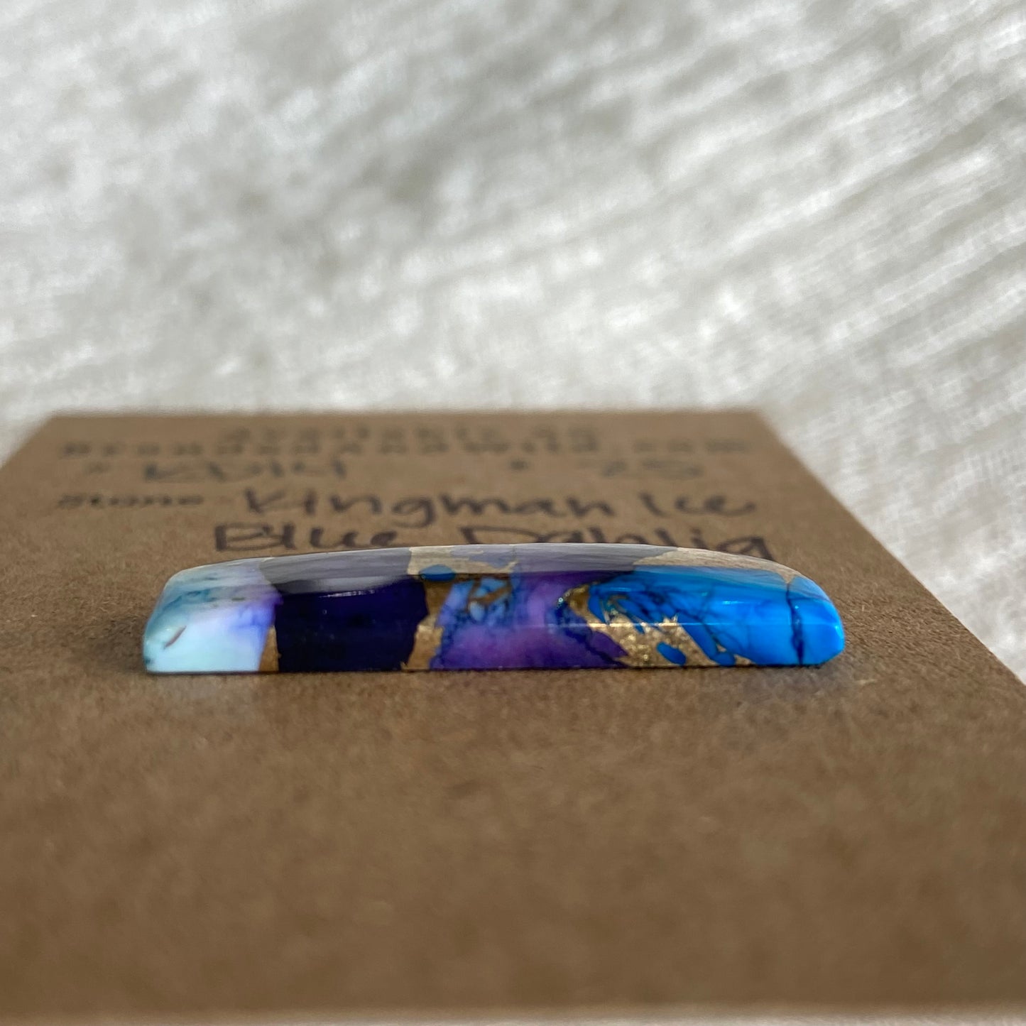 Kingman Ice Blue Dahlia Cabochon - KD14