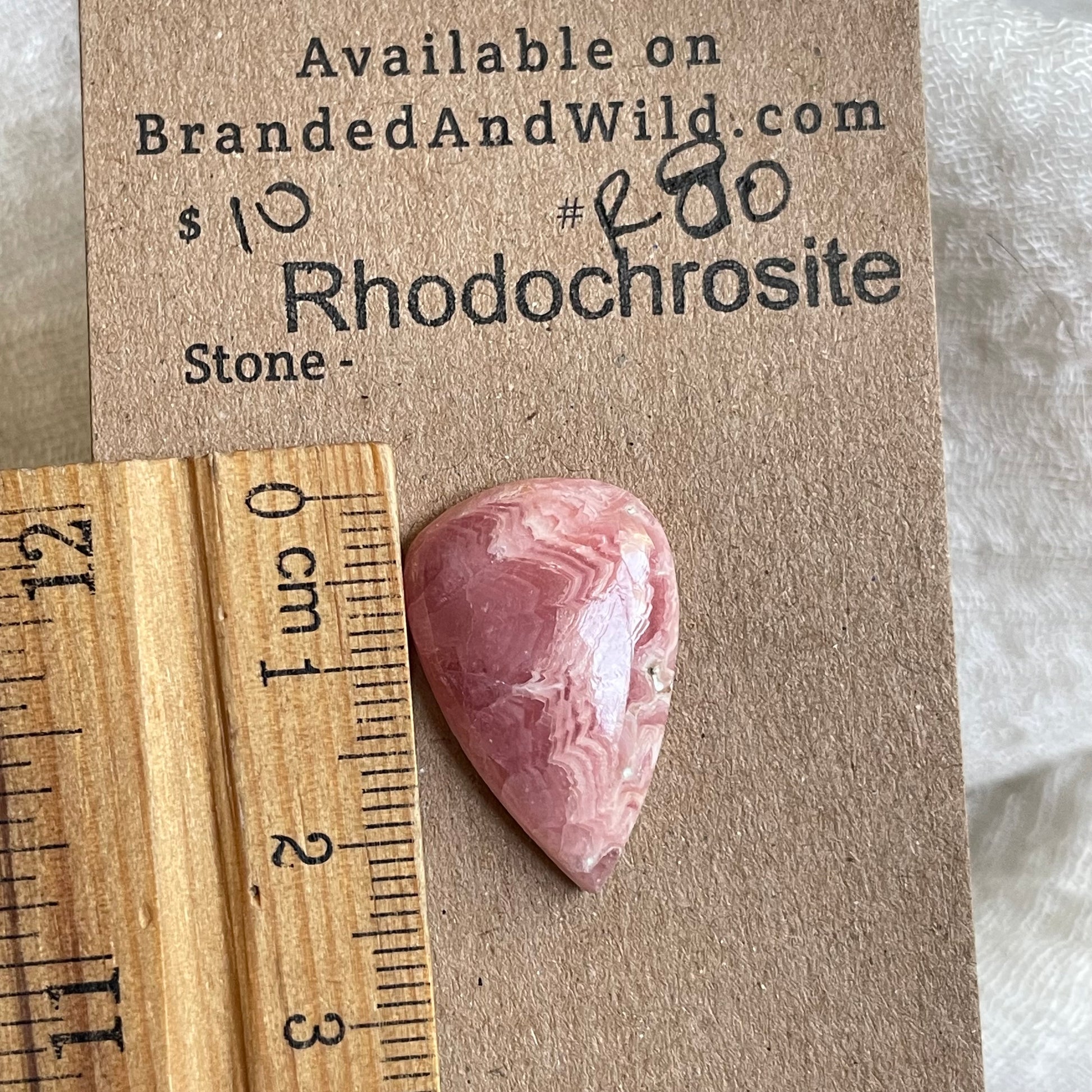 Rhodochrosite Cabochon - R80 667049EC-76D2-4ACA-AF8C-C09345E9A254 Brandedandwild.com
