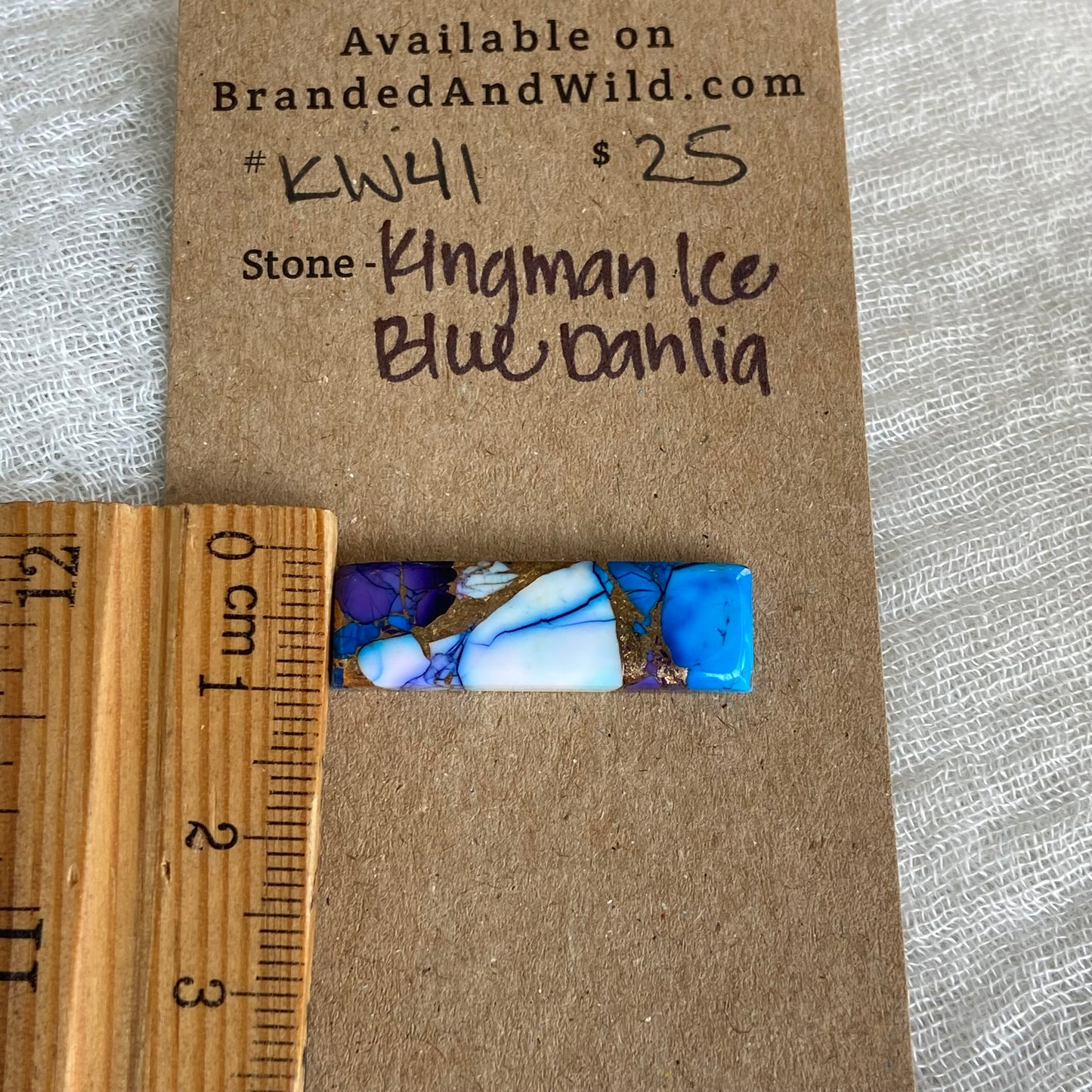 Kingman Ice Blue Dahlia Cabochon - KD41