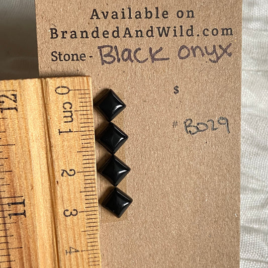 Black Onyx - Cabochon - B029 66AD9622-8011-4974-BE7B-EC07BC6BCA23 Brandedandwild.com