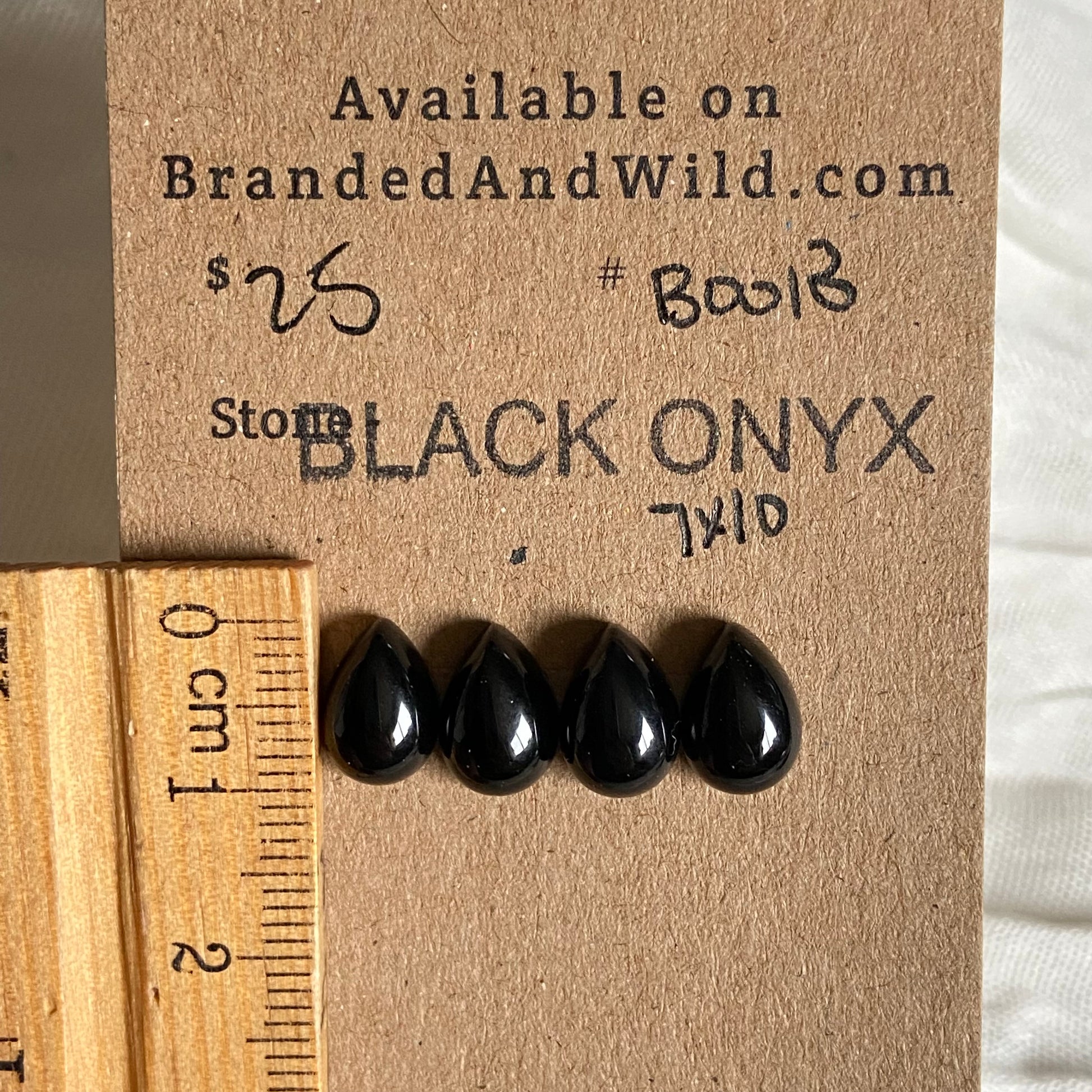 Black Onyx - Cabochon - B018 66C2E7A7-3AA6-4871-9BDB-B0CB9DBF6D07 Brandedandwild.com
