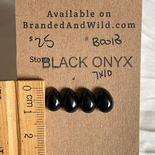 Black Onyx - Cabochon - B018 66C2E7A7-3AA6-4871-9BDB-B0CB9DBF6D07 Brandedandwild.com