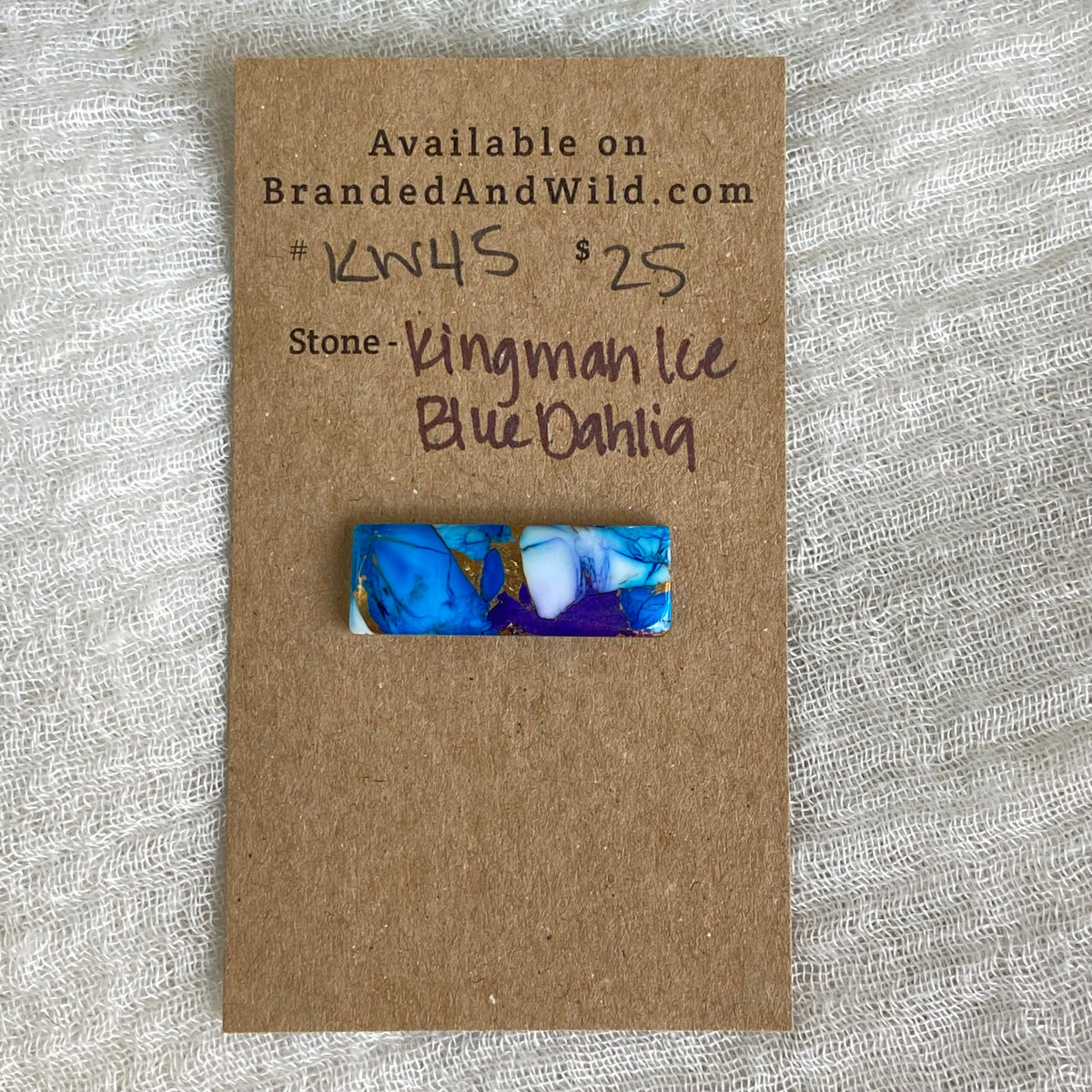 Kingman Ice Blue Dahlia Cabochon - KD45