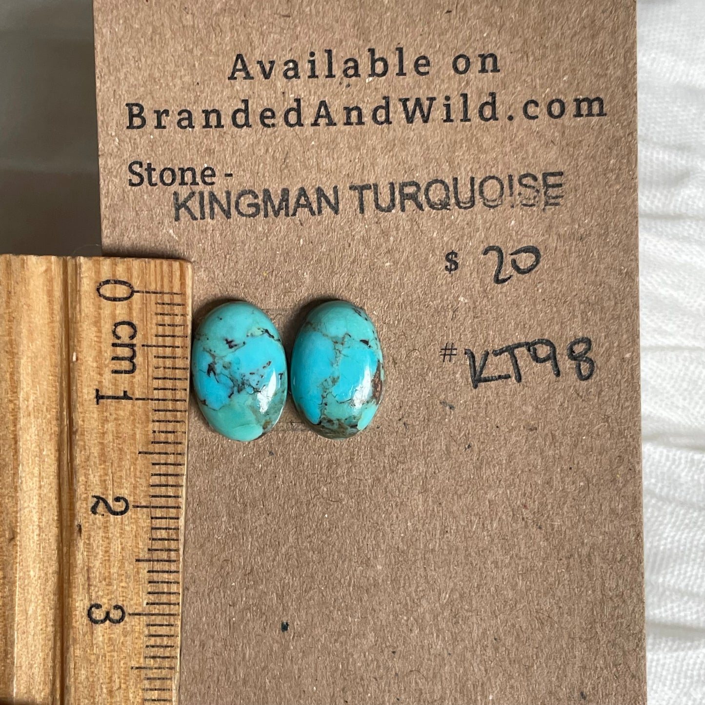 Kingman Turquoise Cabochon - KT98 66DFB679-090F-40E1-B009-55422FF19F67 Brandedandwild.com