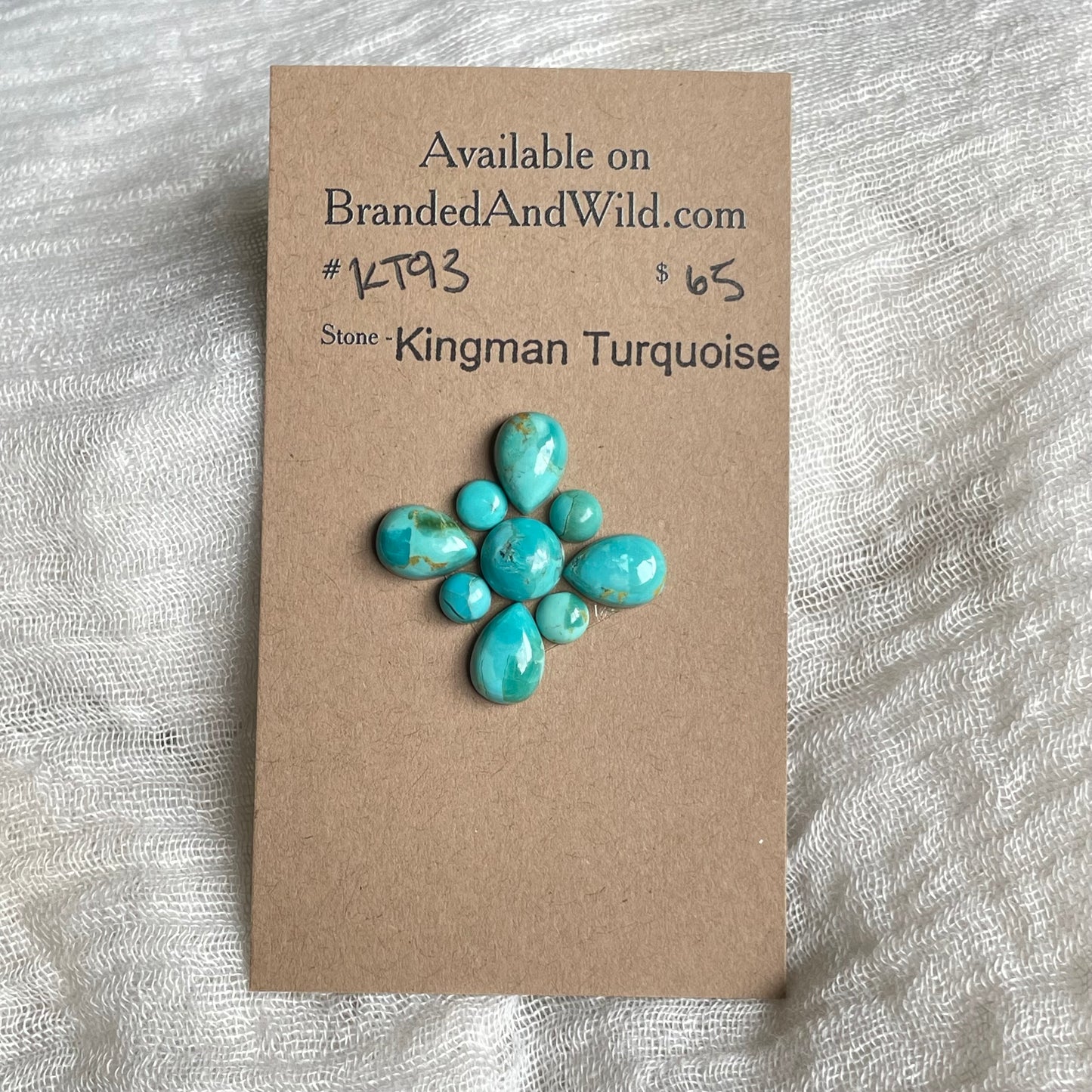 Kingman Turquoise Cabochon - KT93 66E38B3E-C835-4456-B317-A5C7CC2BFE7A Brandedandwild.com