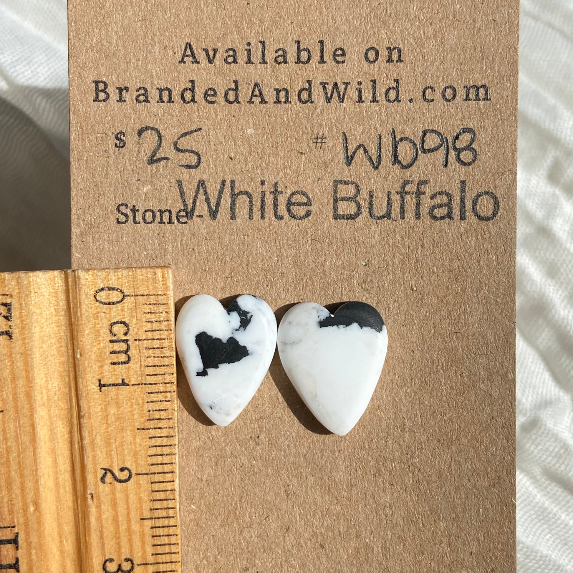 White Buffalo Cabochon - WB98 66EE736F-8561-47F4-ADAB-65AA023FC749 Brandedandwild.com