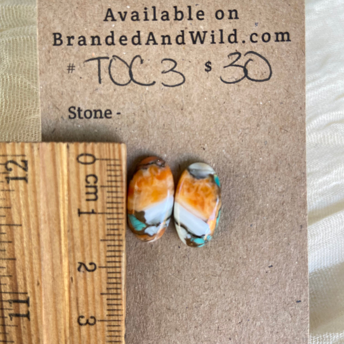 Turquoise, Oyster Shell, Copper Cabochon - TOC3 67060E6D-E702-4E28-99AC-35148DC69F0F Brandedandwild.com