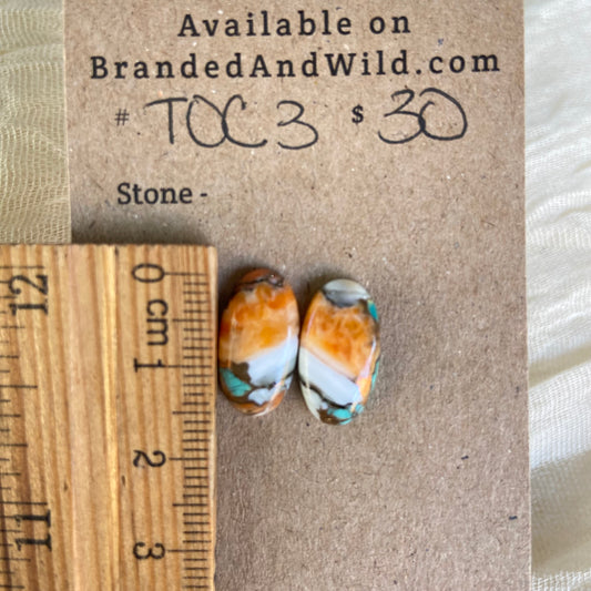 Turquoise, Oyster Shell, Copper Cabochon - TOC3 67060E6D-E702-4E28-99AC-35148DC69F0F Brandedandwild.com